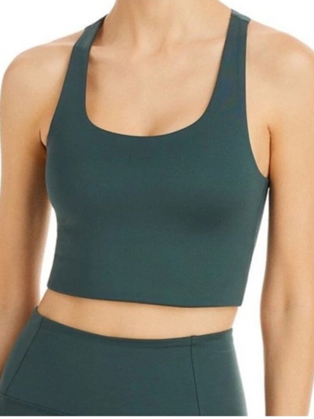 Girlfriend Collective Paloma Racerback Bra Moss Green Size Extra Small #1002